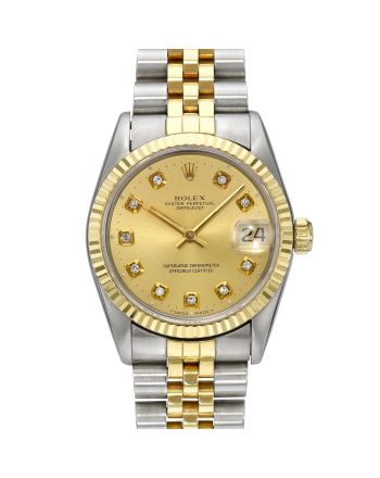 Rolex Datejust 68273 Two Tone Champagne Diamond