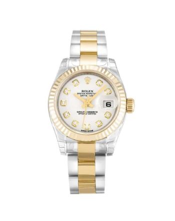 Rolex Datejust White Diamond Dial 179173 Lady 26MM